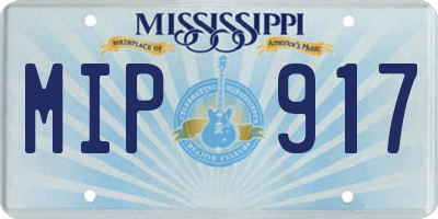 MS license plate MIP917