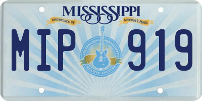 MS license plate MIP919