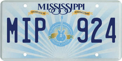 MS license plate MIP924