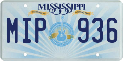 MS license plate MIP936