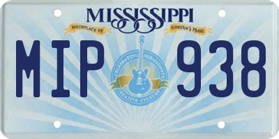MS license plate MIP938