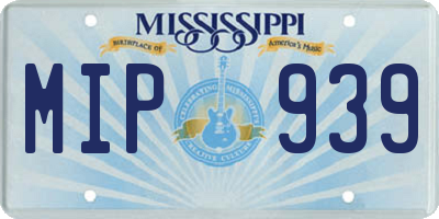 MS license plate MIP939