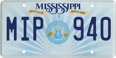 MS license plate MIP940