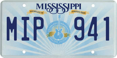 MS license plate MIP941
