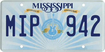 MS license plate MIP942