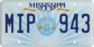 MS license plate MIP943