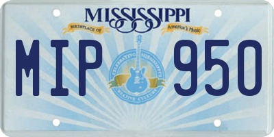MS license plate MIP950