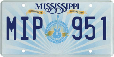 MS license plate MIP951