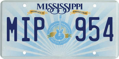 MS license plate MIP954