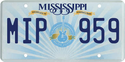MS license plate MIP959