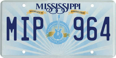 MS license plate MIP964