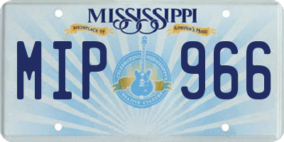 MS license plate MIP966