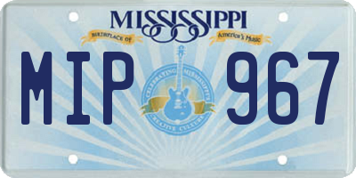 MS license plate MIP967