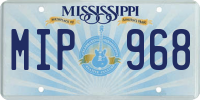 MS license plate MIP968