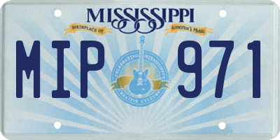 MS license plate MIP971