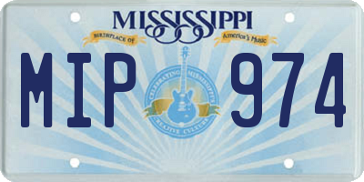 MS license plate MIP974