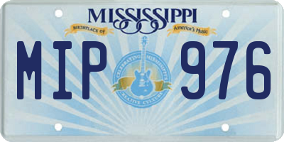 MS license plate MIP976