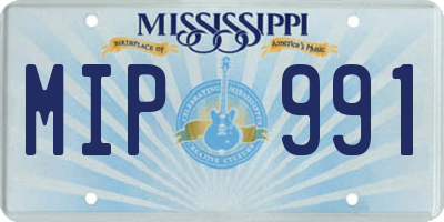 MS license plate MIP991