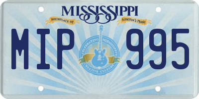 MS license plate MIP995
