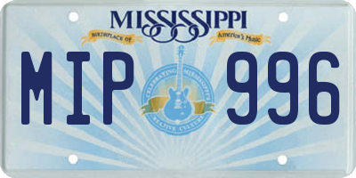 MS license plate MIP996