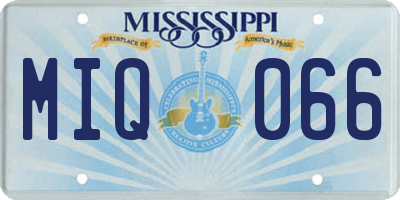 MS license plate MIQ066