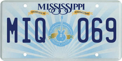 MS license plate MIQ069