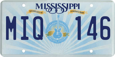MS license plate MIQ146