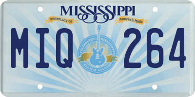 MS license plate MIQ264