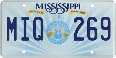 MS license plate MIQ269