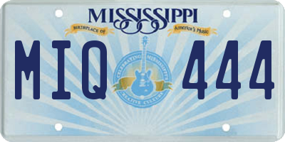 MS license plate MIQ444