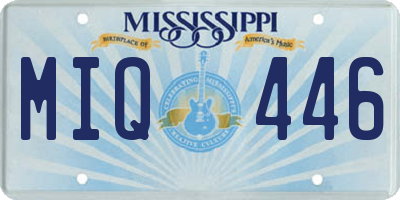 MS license plate MIQ446