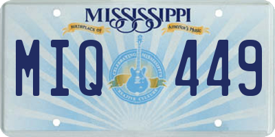 MS license plate MIQ449