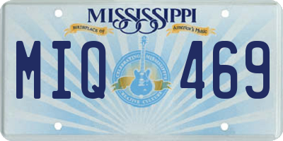 MS license plate MIQ469