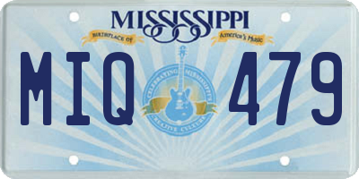 MS license plate MIQ479