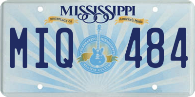 MS license plate MIQ484