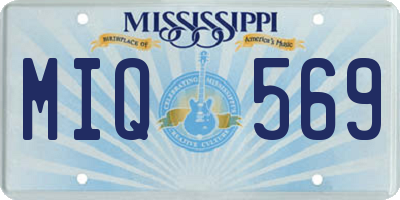 MS license plate MIQ569