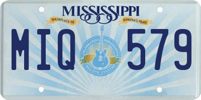 MS license plate MIQ579