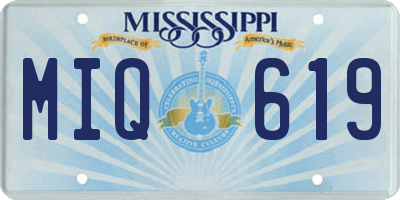 MS license plate MIQ619