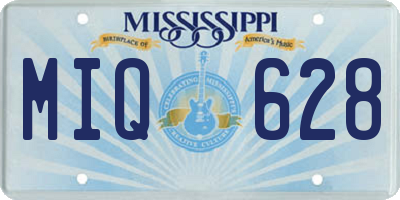 MS license plate MIQ628