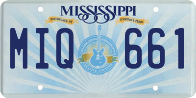 MS license plate MIQ661
