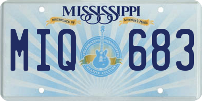 MS license plate MIQ683