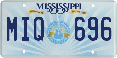 MS license plate MIQ696