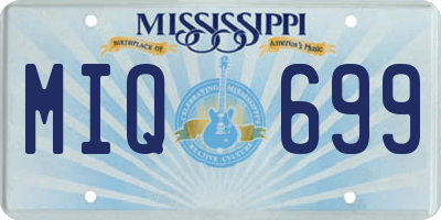 MS license plate MIQ699