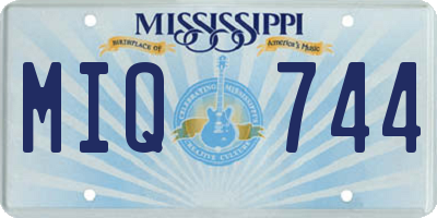 MS license plate MIQ744