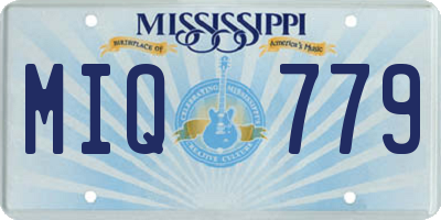 MS license plate MIQ779