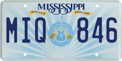 MS license plate MIQ846