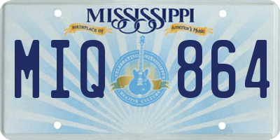MS license plate MIQ864