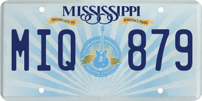 MS license plate MIQ879