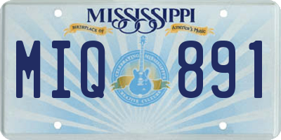 MS license plate MIQ891