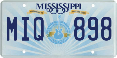 MS license plate MIQ898